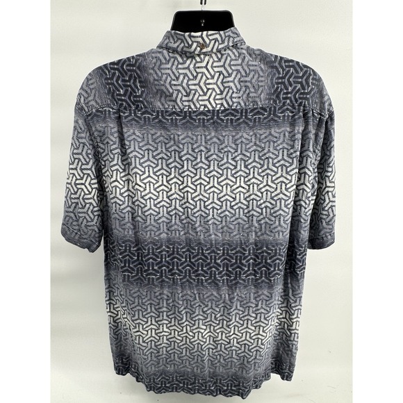 TOMMY BAHAMA CORAL TIDE SILK CAMP SHIRT MEN'S XL GRECIAN BLUE - Picture 3 of 4